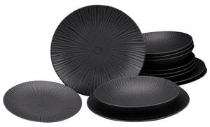 Creatable Jedilni Servis Vesuvio Black, 12-Delni