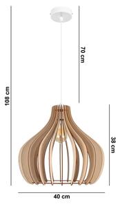 Lestenec na vrvici WILL 1xE27/60W/230V bel