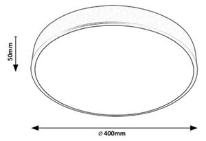 Rabalux 3315 - LED Stropna svetilka TESIA LED/36W/230V 40 cm srebrna