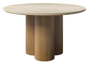 Bessagi Home Jedilna Miza Kiano, Naravne Barve, Porcelan, Ø 130cm