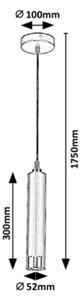 Rabalux 5076 - Lestenec na vrvici ZIRCON 1xGU10/5W/230V