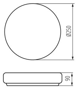 Kanlux 8813 - Kopalniška stropna svetilka PERAZ 1xE27/15W/230V pr. 25 cm IP44