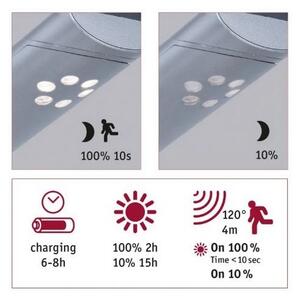 Paulmann 94261 - LED/1,2W IP44 Solarna stenska svetilka s senzorjem ILIAS 3,7V