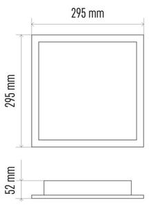 LED Zatemnitvena stropna svetilka LED/20W/230V kvadratna + Daljinski upravljalnik 2700K-6000K