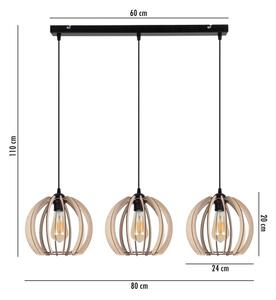 Lestenec na vrvici DORO 3xE27/60W/230V