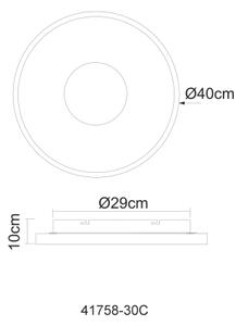 Globo 41758-30C - LED Zatemnitvena stropna svetilka JOLLI LED/30W/230V + Daljinski upravljalnik