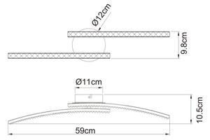 Globo 67169-12IP - LED Kopalniški lestenec JULES 2xLED/6W/230V IP44