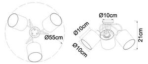 Globo 15431-3D - Nadgradni lestenec BEMMO 3xE14/25W/230V