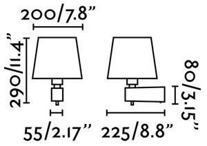 FARO 29975 - Stenska svetilka ROOM 1xE27/15W/230V črna