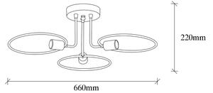 Lestenec CIRCLE 3xE27/40W/230V