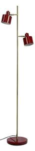 Dyberg Larsen Stojna svetilka Ocean, temno rdeča, 160 cm, 2-svetilna., Rdeča, Dnevna soba / jedilnica, Kovina, Skandinavski