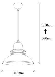 Lestenec na vrvici BERCESTE 1xE27/40W/230V