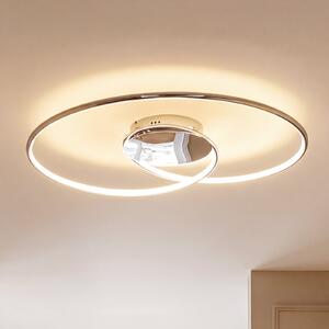 Lindby LED stropna svetilka Joline, Ø 74 cm, kromirana, kovinska, Kovinska, Dnevna soba / jedilnica, Kovina, Sodobni