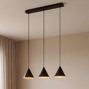 TK Lighting Visoka svetilka Cono, 3-žarnica, črna, E27, zatemnjen, Črna, Dnevna soba / jedilnica, Kovina, Sodobni