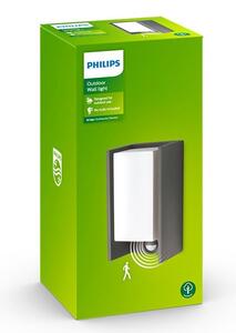 Philips - Zunanja stenska svetilka s senzorjem BRIDGE 1xE27/15W/230V IP44