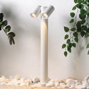 PRIOS svetilka za pot Tulimar, 2-žarilna, 60 cm, bela, IP65, zatemnjen, Bela, Kovina, Sodobni