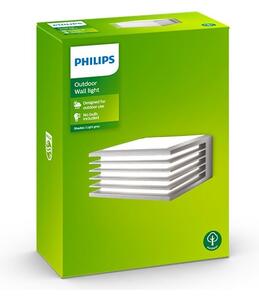 Philips - Zunanja stenska svetilka SHADES 1xE27/15W/230V IP44 siva