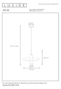 Lucide 03322/01/30 - Lestenec na vrvici SELIN 1xGU10/35W/230V črn