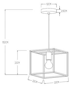 Lucide 00424/01/30 - Lestenec na vrvici RUBEN 1xE27/40W/230V