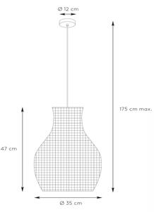 Lucide 03438/35/30 - Lestenec na vrvici ALBAN 1xE27/40W/230V