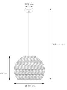 Lucide 03437/40/44 - Lestenec na vrvici MOLOKO 1xE27/40W/230V pr. 40 cm