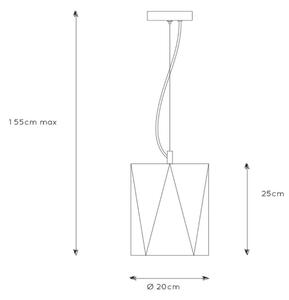 Lucide 25407/01/30 - Lestenec na vrvici FERN 1xE27/60W/230V