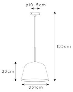 Lucide 30482/31/44 - Lestenec na vrvici MISHA 1xE27/60W/230V oranžen