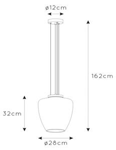 Lucide 30473/28/65 - Lestenec na vrvici FLORIEN 1xE27/60W/230V črn