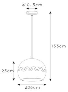 Lucide 30484/28/36 - Lestenec na vrvici CORENTIN 1xE27/60W/230V siv