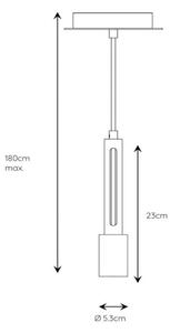 Lucide 39420/01/41 - Lestenec na vrvici TANNER 1xE27/60W/230V