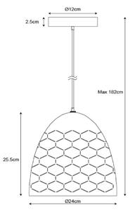 Lucide 43408/24/31 - Lestenec na vrvici GALLA 1xE27/60W/230V bel