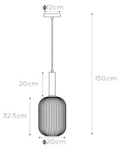 Lucide 45386/20/33 - Lestenec na vrvici MALOTO 1xE27/40W/230V pr. 20 cm zelen