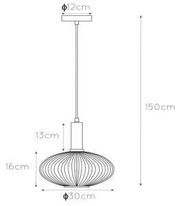 Lucide 45386/30/62 - Lestenec na vrvici MALOTO 1xE27/40W/230V pr. 30 cm