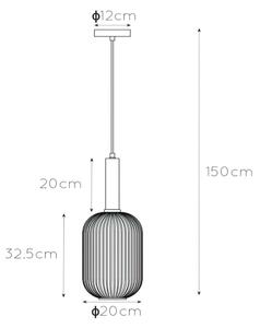 Lucide 45386/20/62 - Lestenec na vrvici MALOTO 1xE27/40W/230V pr. 20 cm