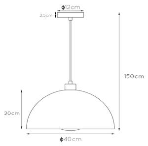 Lucide 45496/01/30 - Lestenec na vrvici SIEMON 1xE27/40W/230V črn