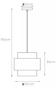 Lucide 45497/30/02 - Lestenec na vrvici FIRMIN 1xE27/40W/230V