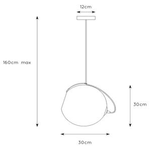 Lucide 25405/30/65 - Lestenec na vrvici JAZZLYNN 1xE27/60W/230V pr. 30 cm