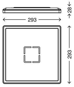 Briloner 3390-015 - LED Stropna svetilka FREE LED/18W/230V 29x29 cm