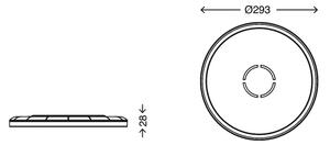 Briloner 3391-014 - LED Stropna svetilka FREE LED/18W/230V pr. 29 cm