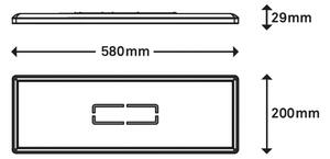 Briloner 3394-015 - LED Stropna svetilka FREE LED/22W/230V 58x20 cm