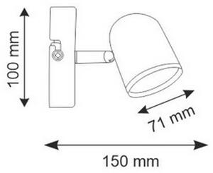 LED Stenski reflektor RAWI LED/4,2W/230V bel