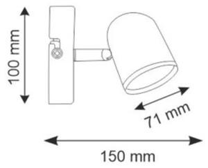 LED Stenski reflektor RAWI LED/4,2W/230V črn