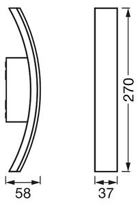 Ledvance - LED Zunanja stenska svetilka BOW LED/7W/230V IP54