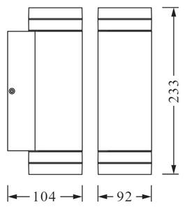 Ledvance - Zunanja stenska svetilka BEAM 2xGU10/35W/230V IP44