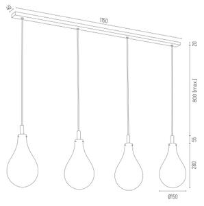 Argon 1740 - Lestenec na vrvici OAKLAND 4xG9/6W/230V