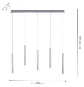 Leuchten Direkt 15205-95 - LED Lestenec na vrvici BRUNO 5xLED/4,8W/230V