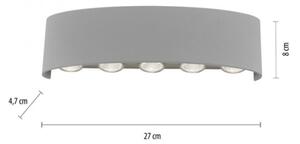 Paul Neuhaus 9489-21- LED Zunanja stenska svetilka CARLO 10xLED/0,8W/230V IP54