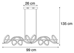 Leuchten Direkt 19033-21 - LED Zatemnitveni lestenec na vrvici CURLS LED/40,8W/230V