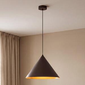 TK Lighting Visoka svetilka Cono, 1-žarek, Ø 50 cm, rjava, E27, zatemnjen, Rjava / rjasta, Dnevna soba / jedilnica, Kovina, Sodobni