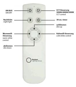 Leuchten Direkt 14227-16-LED Zatemnitvena stropna svetilka JONAS LED/22W/230V + Daljinski upravljalnik